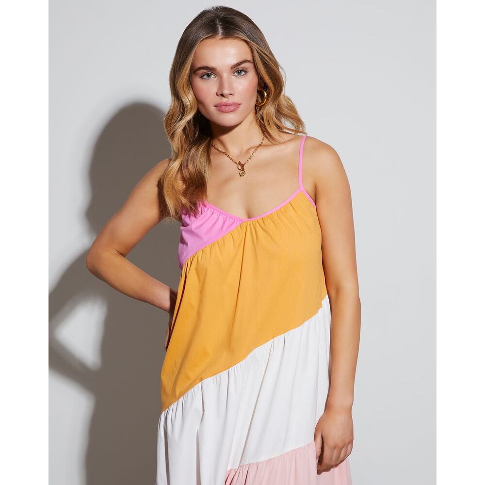 Patricia Colorblock Cotton Maxi Dress, NWT, XS - Picture 2 of 9